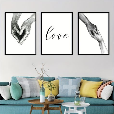 Faster shipping. Better service Wand Aesthetic, Picture Painting, Love Poster, Poster Black And White, Nordic Poster, Decoration Painting, Hand Pictures, Painting Quotes, Love Posters