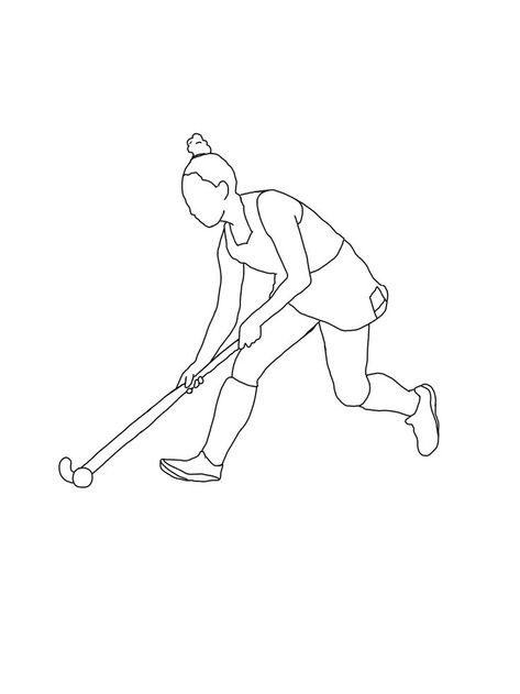 field hockey girls are my favorite <3 so i made a bunch of simple and fun line art styled illustration/designs of them!! Field Hockey Drawings, Field Hockey Tattoo Ideas, Hockey Line Art, Hockey Doodles, Hockey Drawing, Hockey Tattoo, Field Hockey Girls, Hockey Art, Hockey Posters