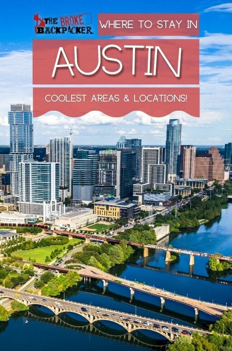 Where to Stay in Austin (COOLEST Areas!) - The Broke Backpacker Neighborhood Guide One Page Book, East Austin Texas, Austin With Kids, Unique Airbnb, Austin Vacation, Austin Neighborhoods, Austin Travel, Austin Hotels, Usa Bucket List