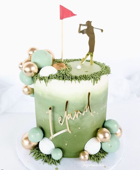 Golf Cake Theme, Golf Birthday Cake For Women, Mens Golf Birthday Cake, 30th Golf Birthday Cake, Birthday Cake For Golfer, Golf Cake Design, 40th Birthday Cakes For Men Golf, Golf Themed Birthday Cakes For Men, Birthday Cake Golf Theme