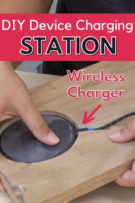 Wireless Charging Countertop, Charging Table Ideas, Headboard With Phone Charger, Charging Station For Multiple Devices, Diy Phone Charger Station, Kitchen Island Charging Station, Wireless Charging Table, Wireless Charger Table, Diy Magsafe Stand