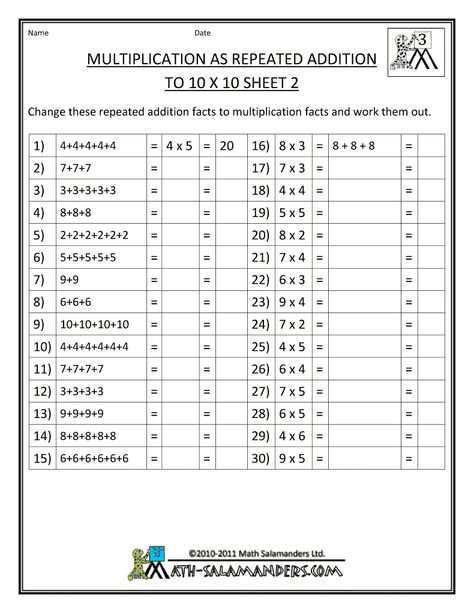 multiplication worksheets | free printable multiplication worksheets addition to 10x10 2 Multiplication As Repeated Addition, Repeated Addition Worksheets, Repeated Addition Multiplication, Multiplication Facts Worksheets, Addition Worksheet, Repeated Addition, 3rd Grade Math Worksheets, Teaching Multiplication, Math Sheets