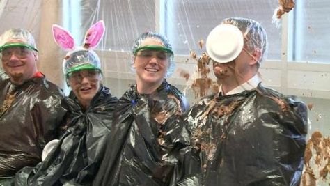 Volunteers take pies to their faces in a Pi Day fundraiser for the United Way at CVTC. Pie The Principal Fundraiser, Pie In The Face Fundraiser Ideas, Pie In The Face Fundraiser, Diy Pie, Pie In The Face, National Pi Day, Fund Raiser, United Way, Pi Day