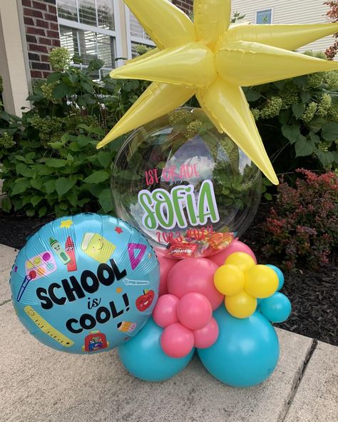 Indy Balloon Decor & More | Balloon bouquets for every occasion! You tell us your vibe, we’ll do the rest! Everyone deserves a little balloon happiness delivered… | Instagram Back To School Balloon Bouquet, School Balloons, Balloons Art, Land Ideas, Balloon House, Beautiful Balloons, Balloon Decor, Balloon Design, Balloon Art