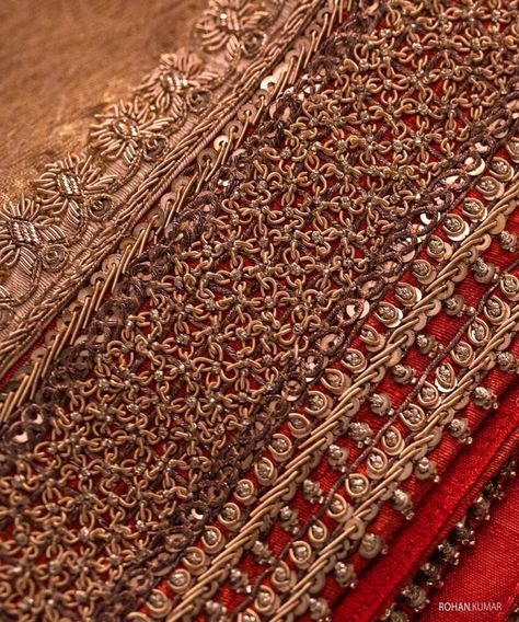 Miheeka Bajaj, Royal Wedding Outfits, Detail Embroidery, Dabka Work, Outfits Jewelry, Rana Daggubati, Zardosi Embroidery, Decoration Details, Embroidery Leaf