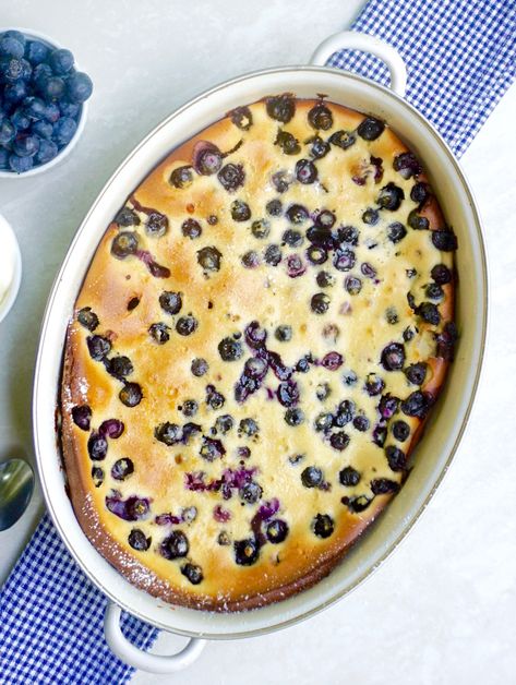 Dessert With Fresh Blueberries, Blueberry Cloufutis, Lemon Blueberry Clafoutis, Cloufuti Recipe, Blueberry Clafoutis, Dessert Blueberry, Blueberry Lemon Scones, Clafoutis Recipes, Brunch Dessert