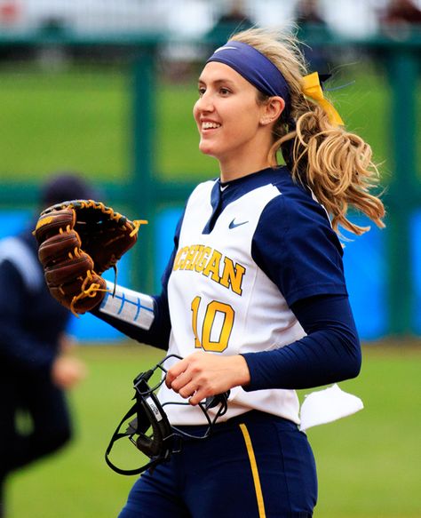 Meghan Beaubien Has Found Postseason Success, Wins NCAA Opener for Wolverines - University of Michigan Athletics Michigan Softball, Softball Uniforms, Big Ten, Knee Injury, University Of Michigan, Great Leaders, Michigan Wolverines, One Team, Walk On