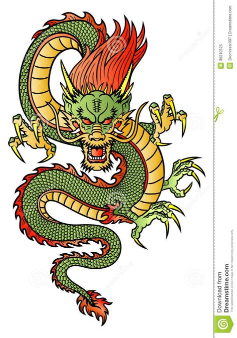 Chinese Dragon Royalty Free Stock Photo - Image: 35210625 Chinese Dragon Drawing, Tato Suku, Asian Dragon Tattoo, Tato Naga, Dragon Chino, Chinese Dragon Tattoos, Japanese Dragon Tattoo, Kunst Tattoos, Foto Langka