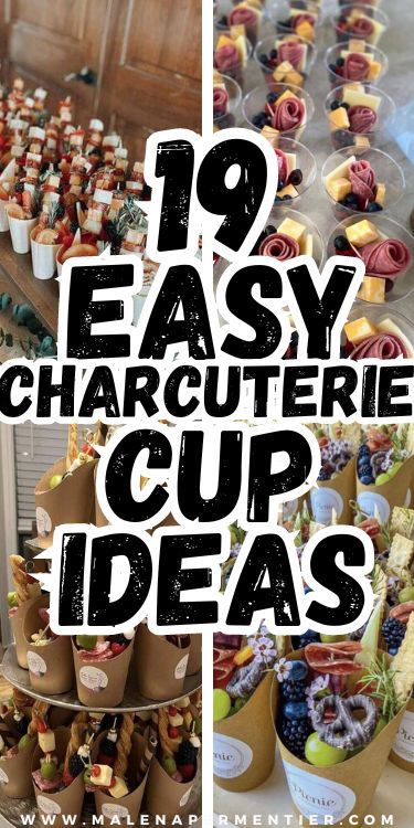 charcuterie cup ideas Individual Appetizers In A Cup, Appetizers In A Cup, Ideas For Party Food, Charcuterie Cup, Charcuterie Cones, Charcuterie Board Wedding, Individual Appetizers, Charcuterie Party, Cocktail Hour Food