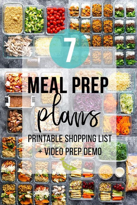 Vegan Freezer Meals, Meal Prep Grocery List, Meal Prep Plan, Freezer Dinners, Printable Shopping List, Meal Prep Plans, Dinner Meal Prep, Macro Meals, Chicken Meal Prep