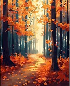 Fall Painting For Kids, Autumn Art Ideas, Illustration Phone Wallpaper, Background Screensavers, People In Nature, Beautiful Screensavers, Autumn Illustration, Forest Illustration, Woodland Scene