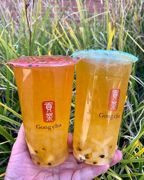 Mango Fruit Tea Boba, Mango Tea Boba, Fruit Boba Tea Aesthetic, Boba Tea Fruit, Passion Fruit Bubble Tea, Passion Fruit Boba Tea, Bubble Fruit Tea, Passion Fruit Boba, Fruit Tea Boba