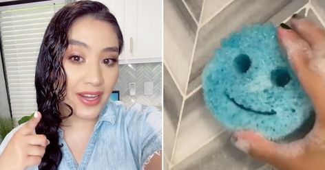 Watch Vanesa Amaro's Cleaning Hacks on TikTok | Videos | POPSUGAR Home Vanessa Amaro Cleaning, Cleaning Tiktok, Fold Towels, Household Help, Hacks And Tips, Viral On Tiktok, How To Fold Towels, Natural Cleaning