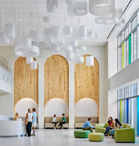 The Medical University of South Carolina children's ward was designed Healthcare Interior Design, Children Hospital, Hospital Interior, Hospital Interior Design, Sensory Room, University Of South Carolina, Hospital Design, Architecture Magazines, Healthcare Design