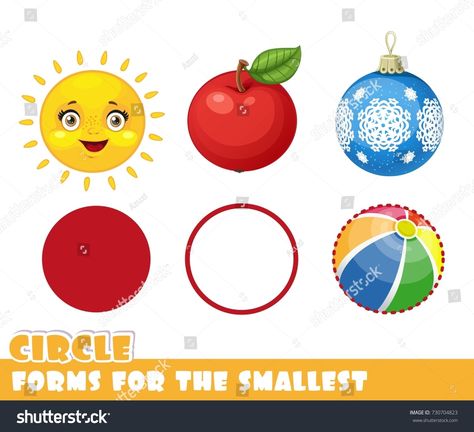 Things That Are Circles Shape, Circle Shaped Objects, Circle Objects, Transportation Preschool Activities, Circle Circle, Transportation Preschool, Small Circle, Social Media Design Graphics, Design Display