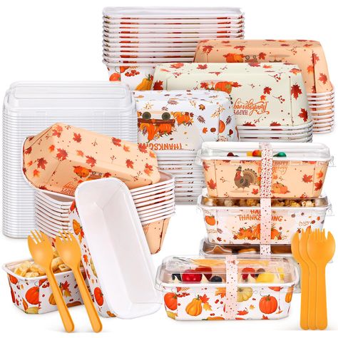 PRICES MAY VARY. Thanksgiving Bread Baking Kit: with 48 Thanksgiving disposable baking pans in 4 styles, 48 lids and 48 decorative stickers, everything you need for holiday baking is right at your fingertips! With the extra lids and stickers, you can easily wrap and beautifully present your homemade goodies as a thoughtful gift Beautiful Thanksgiving Design: these Thanksgiving bread baking kits are designed with traditional Thanksgiving elements such as turkey, pumpkin and maple leaves; Pair the Thanksgiving Loaf, Thanksgiving Bread, Thanksgiving Baking, Baking Kits, Bun Cake, Thanksgiving Paper, Turkey Pumpkin, Traditional Thanksgiving, Homemade Goodies