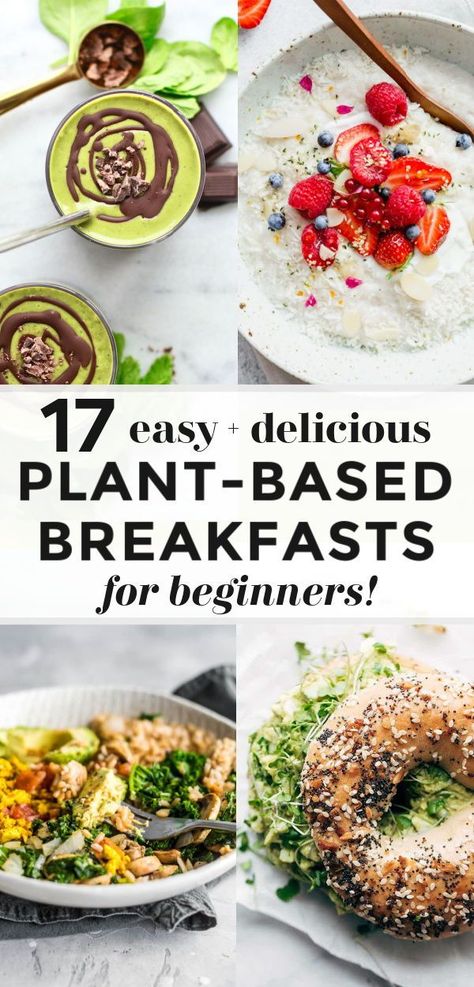 Easy Savory Vegetarian Breakfast, Best Plant Based Breakfasts, Easy Healthy Vegetarian Breakfast, Simple Plant Based Breakfast, Balanced Plant Based Diet, Breakfast Ideas Plant Based, Fruit And Vegetable Breakfast, Whole Food Plantbased Breakfast Recipes, Easy Plant Based Breakfast Recipes