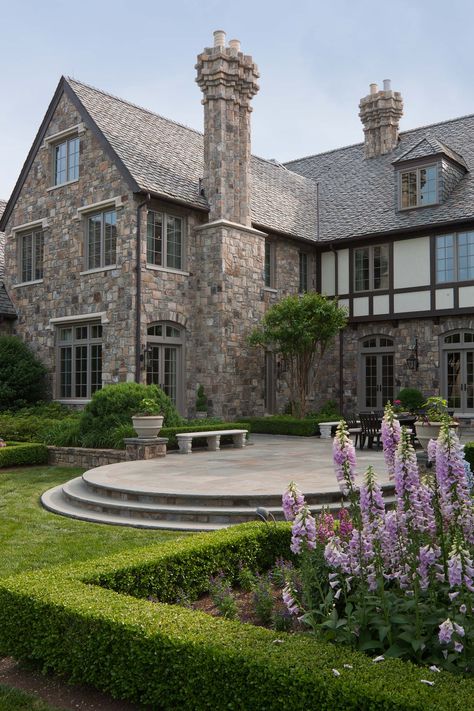 Standout Features: Lavish Grounds on an English Estate Tennessee Fieldstone, English Country Estate, English Mansion, Stone Entryway, English Estate, Mansion Exterior, English Manor Houses, English Manor, Chateau France