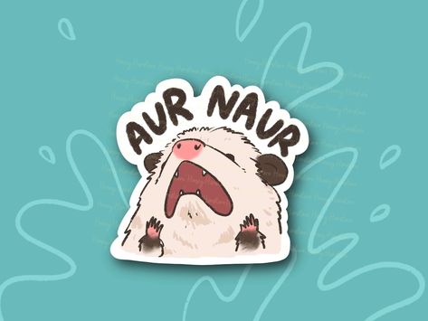 Opossum Aur Naur Cute Sticker Funny Sticker Possum Sticker - Etsy Trendy Doodles, Sketchbook Ideas Doodles, Ideas For Your Sketchbook, Sketchbook Aesthetic, Drawing Doodles, Funny Sticker, Motiverende Quotes, Sticker Funny, Sketchbook Ideas