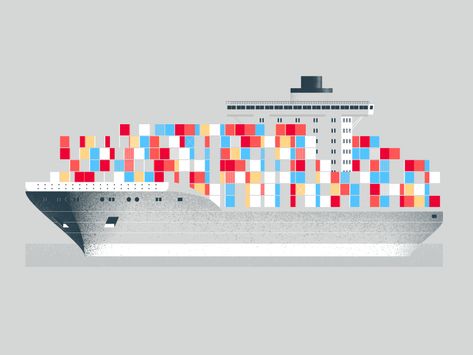 Container ship Container Ship Illustration, Cargo Ship Illustration, Logistics Illustration, Boat Graphic Design, Container Illustration, Shipping Illustration, School Wide Themes, Feature Wall Design, Cargo Ships