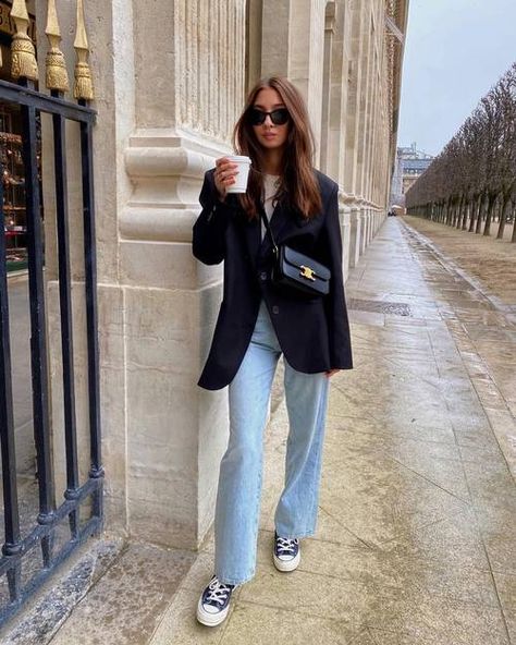 Oversize Blazer Outfit, Perfect Spring Outfit, Outfits With Converse, Mode Casual, Pastry Chef, Blazer Outfits, 가을 패션, Autumn Outfit, Looks Style