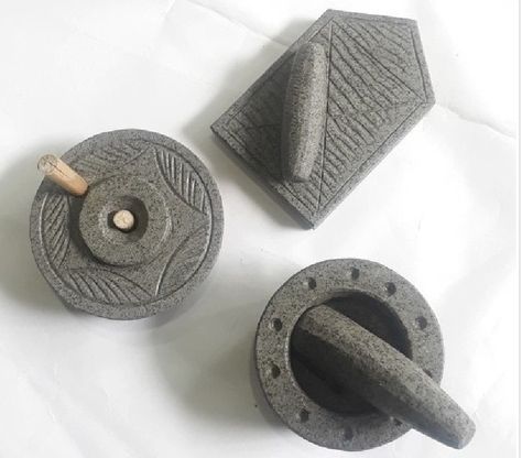 Traditional mortar pestle Kitchen Wardrobe Design, Kitchen Essentials List, Mortar Pestle, Basalt Stone, Solid Brick, Brick Molding, Stone World, Indian Gifts, Hand Painted Fabric