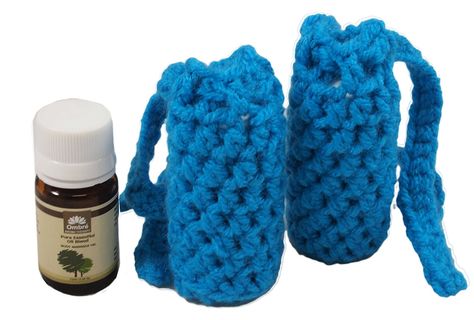 Crochet Essential Oil Case Cozy Drawstring Bag, Holds 10ml Essential Oil Bottles, 2 Pack, Blue ** Tried it! Love it! Click the image. : Travel Perfume and fragrance Travelling Ideas, Essential Oil Holder, Essential Oil Case, Fragrance Bottles, Travel Size Perfume, Travel Perfume, Travel Size Bottles, Crochet Goodies, Essential Oil Bottles