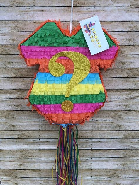 Gender Reveal Onesie, Fiesta Gender Reveal Party, Mexican Theme Baby Shower, Gender Reveal Pinata, Themed Gender Reveal, Mexican Baby Shower, Baby Gender Reveal Party Decorations, Gender Reveal Unique, Mexican Babies