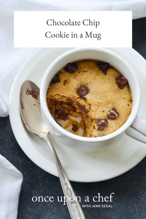 Choc Chip Cookie Mug Cake, Chocolate Muffin In A Mug, Chocolate Chip Cookie In A Cup, Chocolate Chip Cookie In A Mug, Chocolate Chip Snacks, Mug Chocolate Chip Cookie, Chocolate Chip Cookie Mug Cake, Cookie In A Mug Recipe, Cookie In A Cup