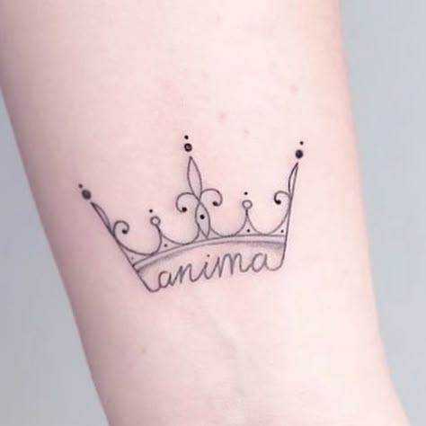 Crown Tattoo With Name, Princess Crown Tattoos, Tiara Tattoo, Cross Tattoo On Hand, Fearless Tattoo, Queen Crown Tattoo, Small Crown Tattoo, Crown Tattoos For Women, Magic Runes