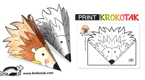 krokotak | HEDGEHOG Free Printable Templates, Printable Templates, Hedgehogs, Craft Activities For Kids, Craft Activities, Template Printable, Kids And Parenting, Free Printable, Free Printables