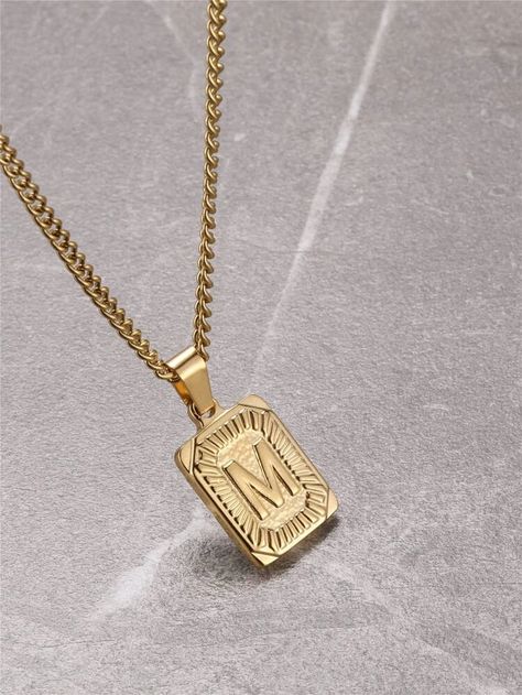 S Locket Letter Gold, Money Rings, Locket Design, Gold Jewels Design, Geometric Pendant Necklace, Embellished Fashion, Mens Fashion Jewelry, Gold Chain Design, Mens Gold Jewelry