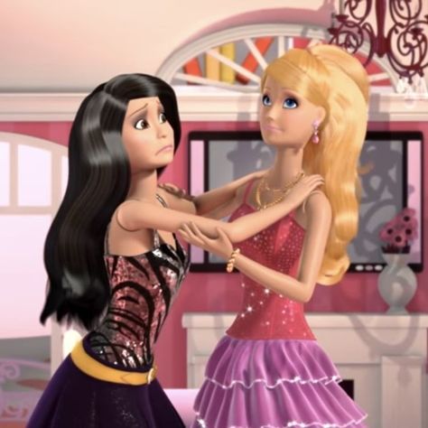 Barbie And Rochelle, Raquel Barbie Life In The Dream House, Blonde And Brunette Duos Movies, Raquel And Barbie, Blonde Brunette Costumes, Barbie Life In The Dreamhouse Icons, Barbie Life In The Dreamhouse Outfits, Barbie Life In The Dream House, Raquelle And Barbie