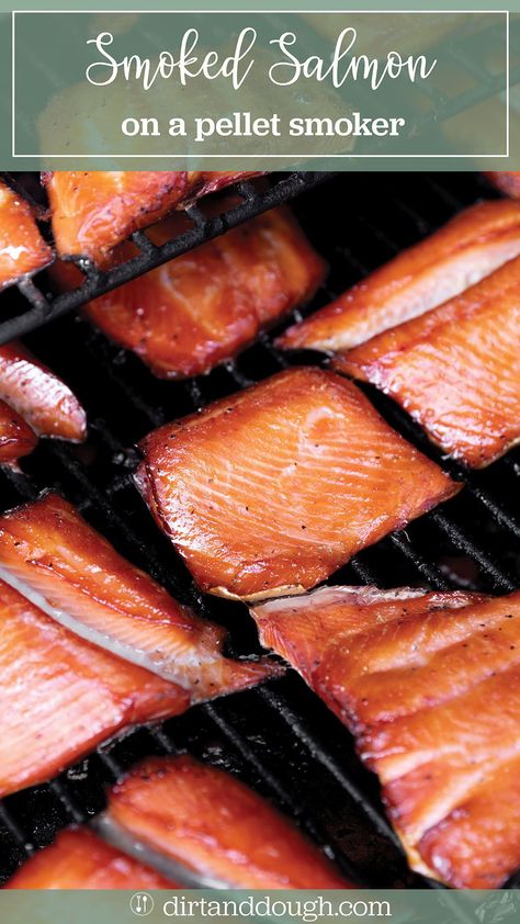 Need a good snack that is packed full of protein? This smoked salmon is it. Easy to make right on a pellet smoker. The hardest part? Waiting for it to brine and smoke. Traeger Smoked Salmon, Salmon Smoker, Smoked Salmon Brine, Smoked Fish Recipe, Grill Tips, Best Smoked Salmon, Pellet Smoker Recipes, Salmon Filets, Smoked Salmon Recipes