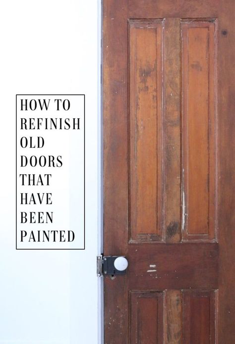 How to remove paint from old doors! Refinish Door, Door Restoration, Victorian Doors, Old Wood Doors, Restore Wood, Stained Doors, Stripping Paint, Old Wooden Doors, Hardwood Doors