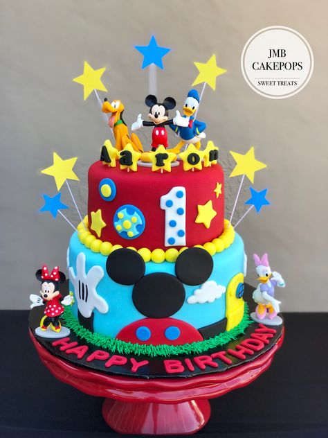 Mickey Mouse Clubhouse Birthday Party Decorations, Mickey Mouse Clubhouse Birthday Cake, Mickey Birthday Cakes, Γενέθλια Mickey Mouse, Mickey Mouse Clubhouse Cake, Mickey Mouse Birthday Theme, Mickey Mouse Birthday Decorations, Mickey First Birthday, Mickey 1st Birthdays