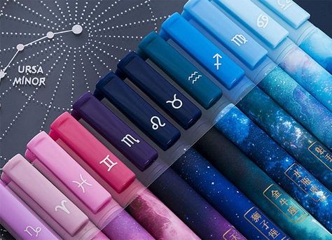 come with 12 packs black ink pens, 0.5 mm fineliner, smooth ink and aesthetically-pleasing pen bodies Writing Offices, Gel Pens Set, Best Friend Jewelry, Gel Ink Pens, Zodiac Star Signs, Promotional Gifts, Pen Sets, Student Gifts, Ballpoint Pen