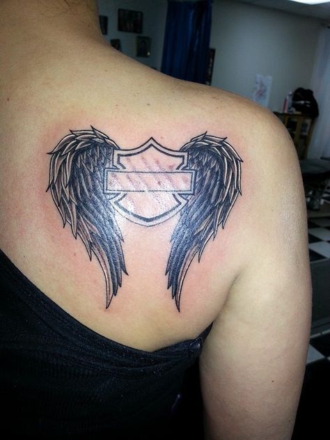 Memorial Motorcycle Tattoo For Women, Harley Davidson Tattoos For Women Small, Harley Memorial Tattoo, Harley Davidson Memorial Tattoos, Harley Tattoos For Women, Savanna Tattoo, Motorcycle Memorial Tattoo, Motorcycle Tattoo Memorial, Harley Davidson Tattoos For Women