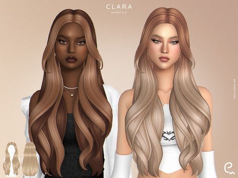 [EnriqueS4] Clara Hairstyle | Patreon Download Sims, 4 Hairstyles, The Sims 4 Cabelos, Cc Shopping, Mod Hair, Cc Folder, Pelo Sims, Free Sims 4, Sims 4 Game Mods