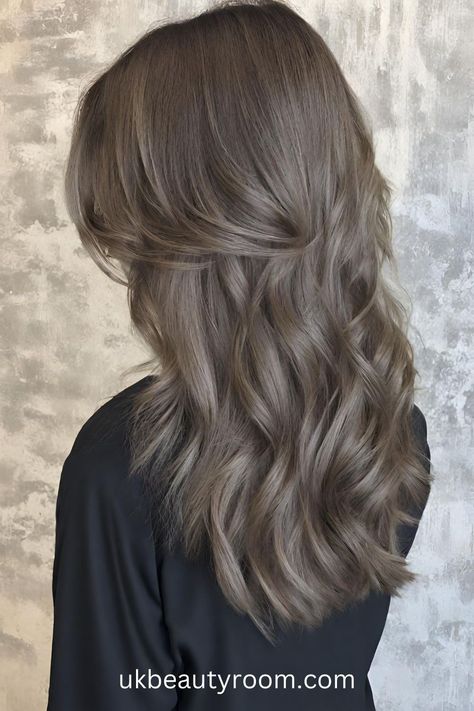 2024 Hair Color Trends | Stay Ahead of the Fashion Curve Level 7 Hair Color Ash, Dark Brown Hair With Colored Money Piece, Cool Tone Dark Hair, Light Ash Blonde Hair With Highlights, Cool Hair Tones, Ash Dark Blonde Hair, Dark Cool Blonde Hair, Ash Colored Hair, Bra Length Hair