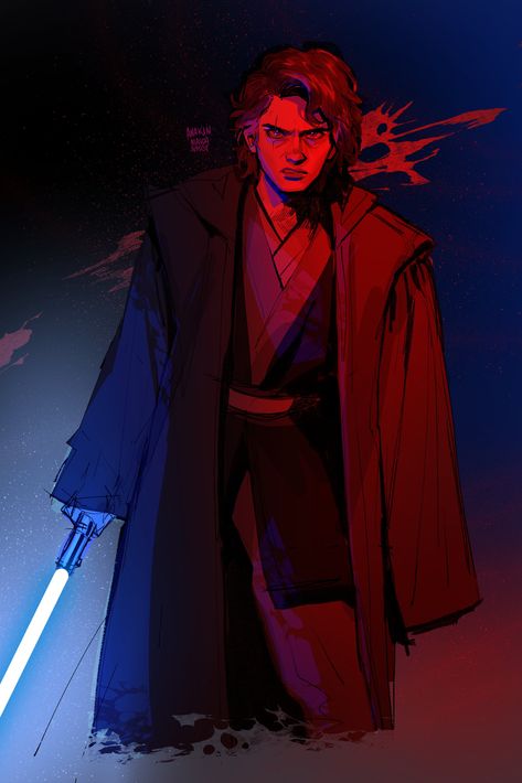 Anakin Skywalker Fanart, Anakin Vader, Anakin And Padme, Star Wars Anakin, Star Wars Drawings, Cuadros Star Wars, Star Wars Wallpaper, Star Wars Artwork, Star Wars Fan Art