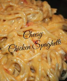 Estelle's: CHEESY CHICKEN SPAGHETTI Chicken Spaghetti With Cream Cheese, Chicken Spaghetti Recipe With Velveeta, Chicken Cheese Spaghetti, Cheese Chicken Spaghetti, One Pot Chicken Spaghetti, Easy Chicken Spaghetti Recipe, Cheesey Chicken, Easy Chicken Spaghetti, Chicken Spaghetti Casserole