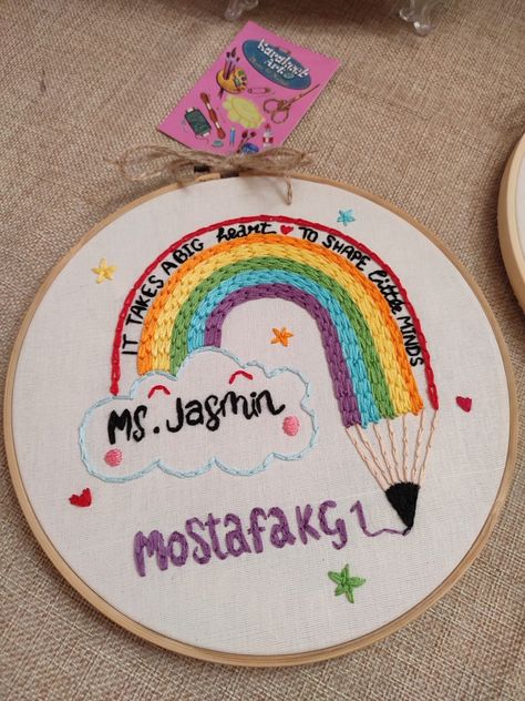 Embroidery Gift For Teacher, Hand Embroidered Teacher Gifts, Teacher Embroidery Hoop, Teacher Day Embroidery, Teachers Day Embroidery Hoop, Teacher Gift Embroidery, Embroidery For Teachers, Hand Embroidery Teacher Gift, Teacher Embroidery Gifts