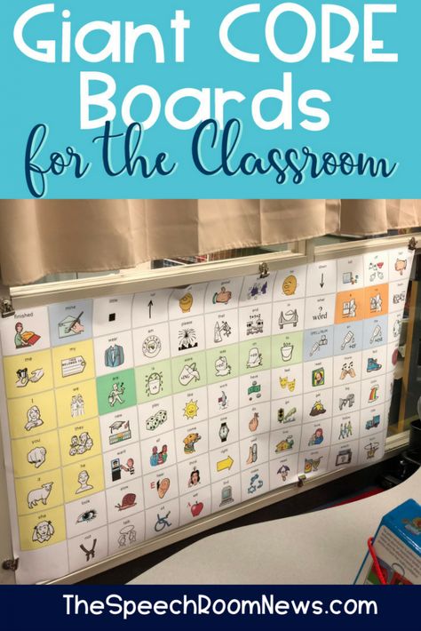 Giant CORE Boards for AAC in the classroom. - Speech Room News Lamp Aac Activities, Core Vocabulary Aac, Aac Activities, Core Vocabulary Activities, Classroom Communication, Communication Boards, Augmentative Communication, Play Therapy Techniques, Language Therapy Activities