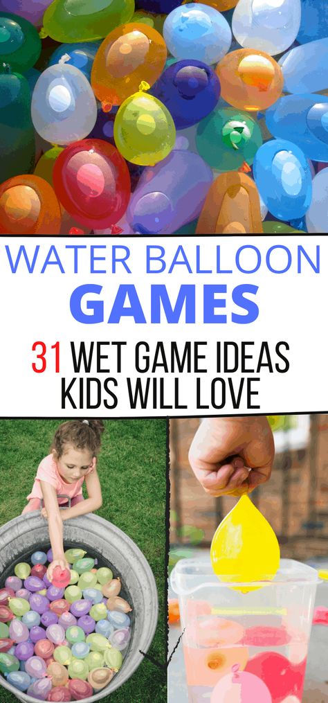 Water Balloon Obstacle Course, Water Ballon Party Ideas Kids, Water Balloon Toss Game, Water Balloon Challenge, Games To Play With Water Balloons, Fun Water Games For Kids, Water Games For Birthday Party, Water Balloon Activities, Water Balloon Volleyball