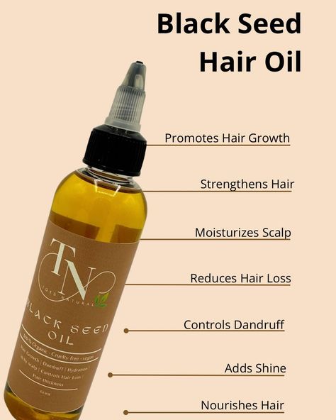 Toks Black seed oil contains thymoquinone, which has been shown to promote hair growth by stimulating hair follicles and improving blood circulation to the scalp. . . . . . . . . mind. #hairgrowthjourney #toksnatural #haircare #naturalbeauty #rosemary #fenugreek #blackseedoil #healthyhair #rosemaryhairoil #hairgrowth #productsthatwork #fyp #naturalhaircommunity #naturalhairjourney #hairtransformation #hairgrowthtips #blackownedbusiness #naturalhairsistas #naturalista #naturalgirlsrock #natura... Hair Oil Business, Oil Advertisement, Hair Branding, All Natural Hair Products, Herbs For Hair Growth, 4c Hair Care, Natural Hair Regrowth, Black Hair Growth, Herbs For Hair