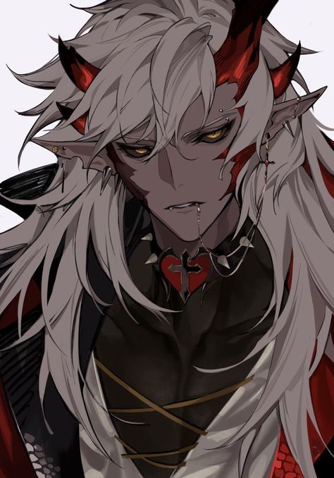 Boy Character Design, Demon Boy, Persona Anime, Pelo Anime, Fantasy Demon, Monster Boy, Anime Demon Boy, Ibaraki, Boy Anime