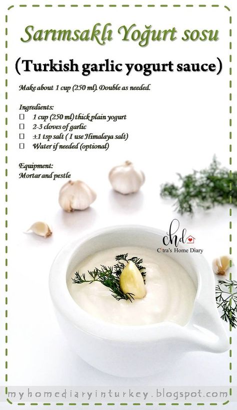 Garlic Yogurt Sauce, Meat Marinades, Turkish Yogurt, Ancient Medicine, Asian Dipping Sauce, Garlic Yogurt, Yoghurt Recipe, Meat Marinade, Herb Sauce