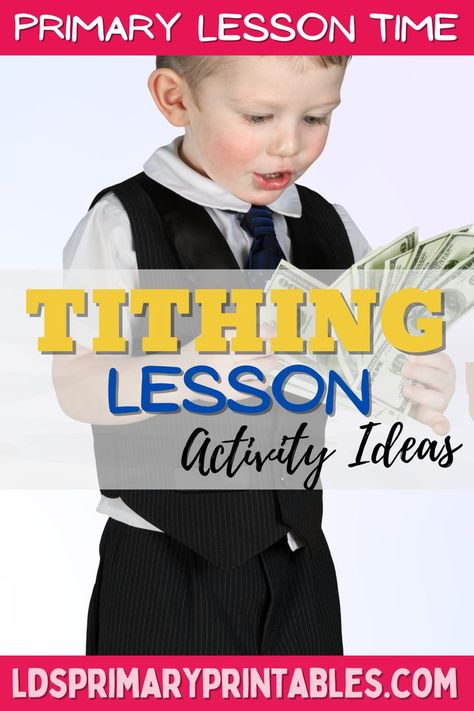 Tithing Object Lesson Lds, Tithing Lesson For Kids, Tithing Lesson, Tithes And Offering, Kids Bible Lessons, Kids Ministry Lessons, Sunbeam Lessons, Family Home Evening Lessons, Lds Primary Lessons