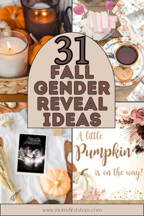 Planning a gender reveal party in the fall? Our list of 31 fall gender reveal ideas will help you plan the perfect fall themed gender reveal! There are also great fall themed baby gender reveal ideas for those who are planning a gender reveal photoshoot and plan to share their good baby announcement news on social media. Our list includes pumpkin gender reveal ideas, autumn gender reveal ideas, fall baby announcement ideas, Halloween gender reveal ideas, and more! Different Ways To Do A Gender Reveal, Ideas For Gender Reveals, Gender Reveal Take Home Gifts, Cute Gender Announcement Ideas, Farm Style Gender Reveal, S’mores Themed Gender Reveal, Decoration Ideas For Gender Reveal Party, Gender Reveal Bonfire Party Ideas, Pie Gender Reveal